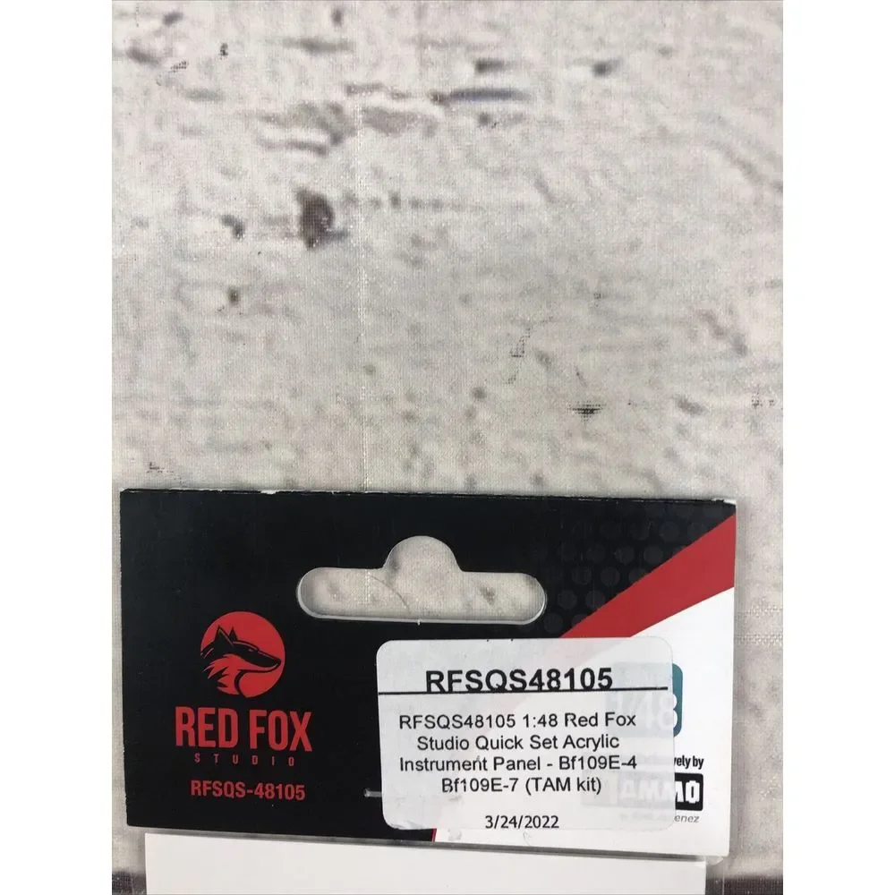 RFSQS48105‎ 1:48 Red Fox Studio Quick Set Acrylic Instrument Panel BF109E-4/E-7